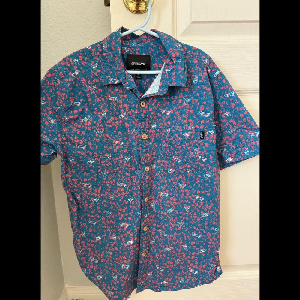 Grom button down shirt, youth M